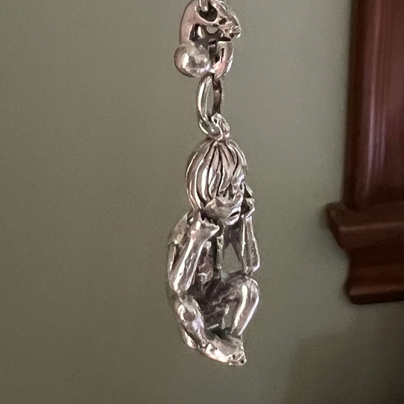 ANTIQUE ONE OF A KIND FRENCH STERLING SILVER KEYRING - Picture 9 of 9